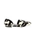 Steve Madden 100% Leather Animal Print Ivory Black Flats Size 8 1/2 - photo 1