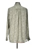 INC International Concepts 100% Polyester Paisley Silver Long Sleeve Blouse Size L - photo 2