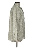 INC International Concepts 100% Polyester Paisley Silver Long Sleeve Blouse Size L - photo 4