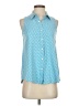 J. McLaughlin Blue Sleeveless Button-Down Shirt Size XS - photo 1
