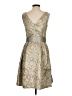 Chetta B Metallic Silver Cocktail Dress Size 4 - photo 2