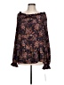 Bebop 100% Polyester Brown Long Sleeve Blouse Size L - photo 1