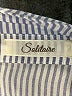 Solitaire 100% Rayon Stripes Blue 3/4 Sleeve Button-Down Shirt Size 3X - photo 7