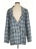 Reformation 100% Linen Plaid Blue Blazer Size S - photo 1