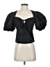 FRAME Black Short Sleeve Blouse Size S - photo 1