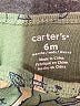 Carter's 100% Cotton Print Green Short Sleeve Onesie 3-6 MO / 6 MO - photo 3