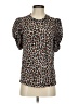 A.L.C. 100% Cotton Animal Print Brown Short Sleeve Top Size S - photo 1