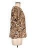 Faith and Joy Animal Print Brown Short Sleeve Blouse Size M - photo 4