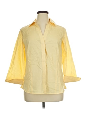 Foxcroft 3/4 Sleeve Button-Down Shirt (view 1)