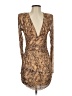 Michael Costello X Revolve Animal Print Brown Cocktail Dress Size S - photo 1