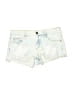 Ela Graphic White Denim Shorts Size 10 - photo 1