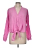 Lucy Paris 100% Polyester Pink Long Sleeve Blouse Size M - photo 1
