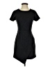 Aqua 100% Polyester Solid Black Casual Dress Size S - photo 1