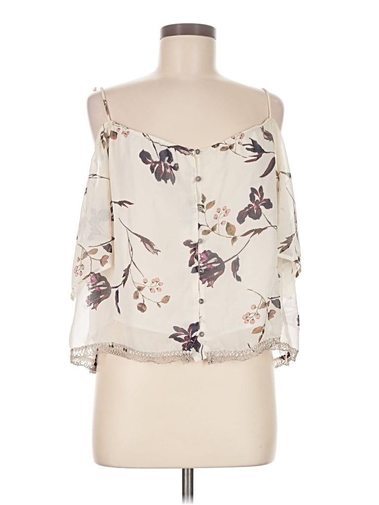 Pre-owned Astr 3/4 Sleeve Blouse In Ivory