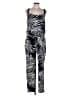 White House Black Market Graphic Silver Jumpsuit Size 10 - photo 1