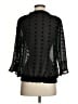 Solitaire 100% Polyester Black 3/4 Sleeve Blouse Size S - photo 2