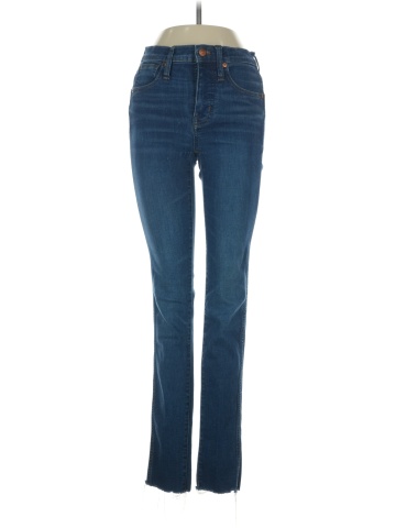 Madewell Tall 9" Mid-Rise Skinny Jeans in Paloma Wash: Raw-Hem Edition (view 1)