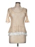 Deletta Ivory Short Sleeve Top Size M - photo 1