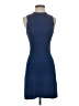 MNG Solid Blue Cocktail Dress Size S - photo 1