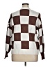 Zesica 100% Viscose Checkered-gingham Brown Pullover Sweater Size XL - photo 2
