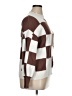 Zesica 100% Viscose Checkered-gingham Brown Pullover Sweater Size XL - photo 4