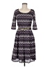 Sangria Chevron-herringbone Purple Casual Dress Size 6 - photo 1