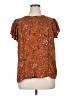 DR2 100% Polyester Brown Short Sleeve Blouse Size XL - photo 1
