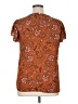 DR2 100% Polyester Brown Short Sleeve Blouse Size XL - photo 2