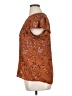 DR2 100% Polyester Brown Short Sleeve Blouse Size XL - photo 5