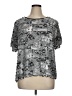 Maggie Barnes Silver Short Sleeve Blouse Size 16 (2) - photo 1