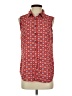 Zac & Rachel Red Sleeveless Button-Down Shirt Size S - photo 1