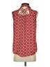 Zac & Rachel Red Sleeveless Button-Down Shirt Size S - photo 2