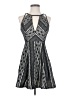 Free People 100% Polyester Argyle Gray Cocktail Dress Size 2 - photo 1