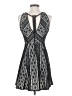 Free People 100% Polyester Argyle Gray Cocktail Dress Size 2 - photo 2