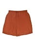 Simply Vera Vera Wang 100% Polyester Solid Orange Shorts Size S - photo 1