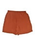 Simply Vera Vera Wang 100% Polyester Solid Orange Shorts Size S - photo 2