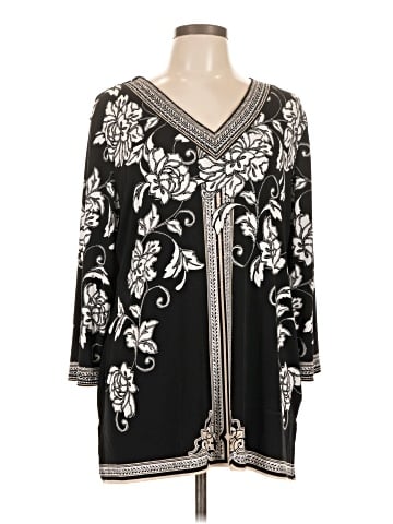 JM Collection Long Sleeve Blouse (view 1)