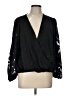 Maurices 100% Polyester Black Long Sleeve Blouse Size L - photo 1
