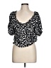 Cato 100% Rayon Black Short Sleeve Blouse Size L - photo 1