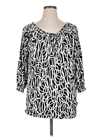 AK Anne Klein 3/4 Sleeve Blouse (view 1)