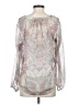 Lovestitch 100% Polyester Paisley Silver Long Sleeve Blouse Size XS - photo 2
