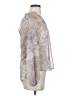 Lovestitch 100% Polyester Paisley Silver Long Sleeve Blouse Size XS - photo 4