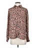 H&M L.O.G.G. 100% Polyester Animal Print Pink Long Sleeve Blouse Size S - photo 1