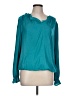 Left Coast by Dolan 100% Polyester Teal Long Sleeve Blouse Size L - photo 1