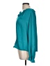 Left Coast by Dolan 100% Polyester Teal Long Sleeve Blouse Size L - photo 5