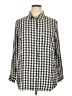 Levi's 100% Viscose Checkered-gingham Gray 3/4 Sleeve Button-Down Shirt Size 1X - photo 1