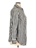 Levi's 100% Viscose Checkered-gingham Gray 3/4 Sleeve Button-Down Shirt Size 1X - photo 4
