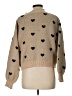 Shein Hearts Tan Pullover Sweater Size L - photo 2