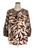 Westbound Animal Print Brown 3/4 Sleeve Blouse Size 1X - photo 1
