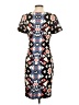 Talbots Graphic Multi Color Black Casual Dress Size 4 - photo 2